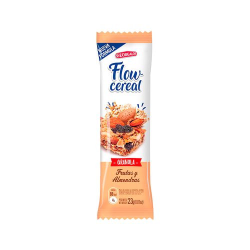 Barra Granola Frutas Y Almendras Flow Cereal 23 Gr