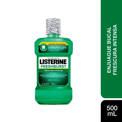 Enjuague Bucal Listerine Freshburst Intensa X 500 Ml.