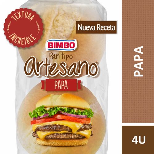 Pan De Papa De Hamburguesa Artesano 4 Un