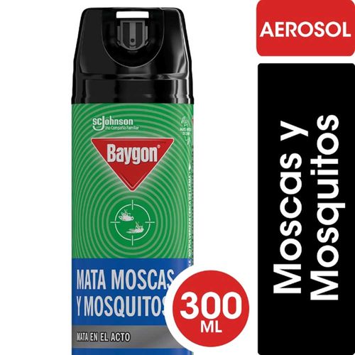 Insecticida Baygon Mata Moscas Y Mosquitos Aero 300 Cc Baygon