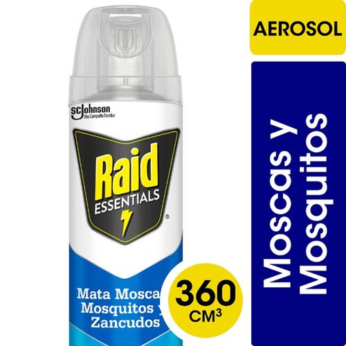 Insecticida Raid Essentials Moscas Y Mosquitos 360ml