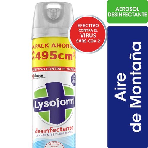 Desinfectante De Ambientes Lysoform Aire De Montaña 495 Ml