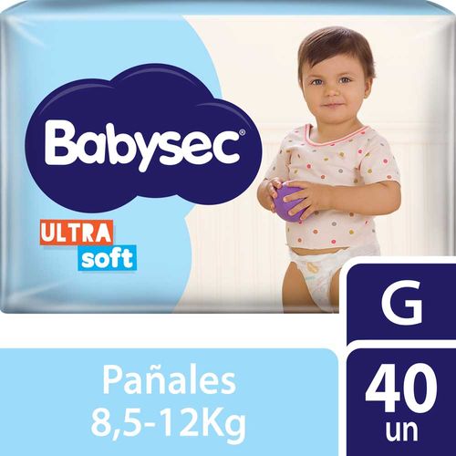 Pañales Babysec Ultrasoft G - 40 U