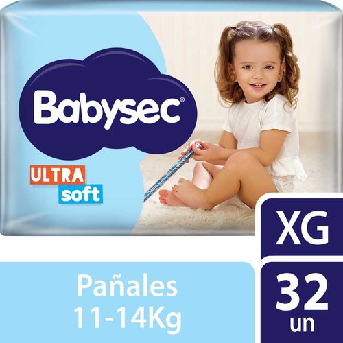 Pañales Babysec Ultrasoft Xg - 32 U