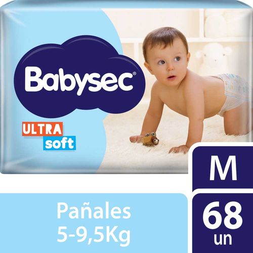 Pañales Ultrasoft Mediano 68 Un Babysec