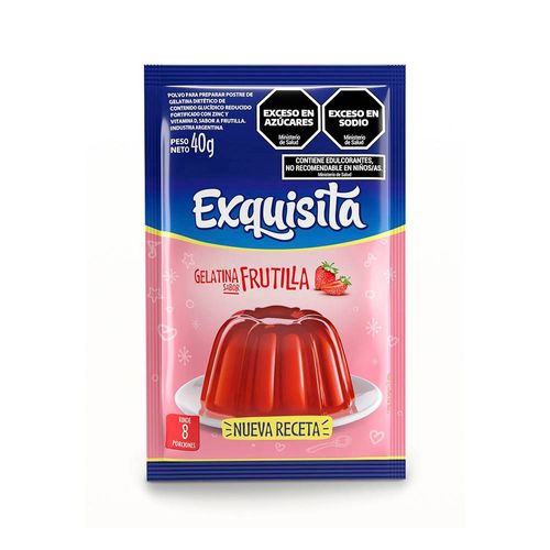 Gelatina Frutilla Exquisita X 40 Gr