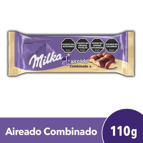 Chocolate Milka Aireado Combinado 110 Gr