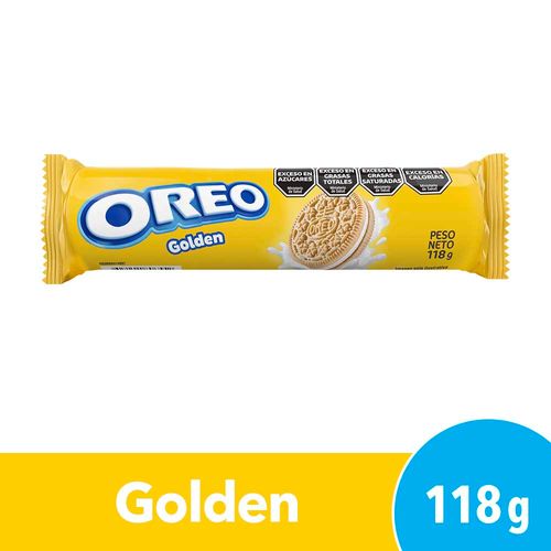 Galletitas Oreo Golden Vainilla Rellenas Con Crema 118 Gr