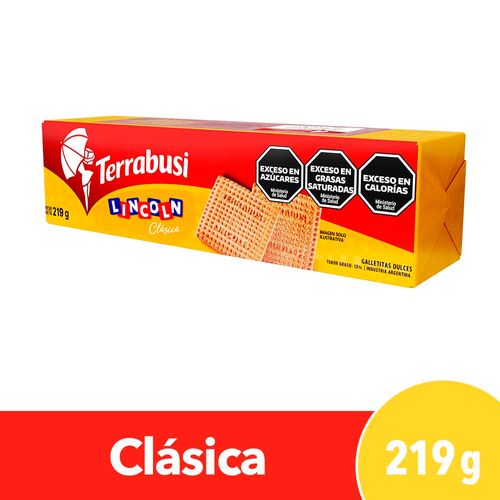 Galletitas Dulces Lincoln Clásicas Terrabusi 219 Gr