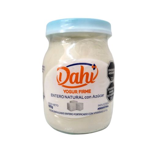 Yogur Dahí Entero Naturalcon Azucar 190g