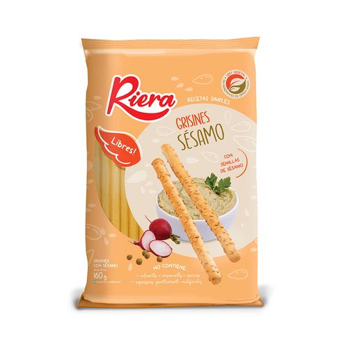 Grisines Sésamo Libres Riera 20 X 160g