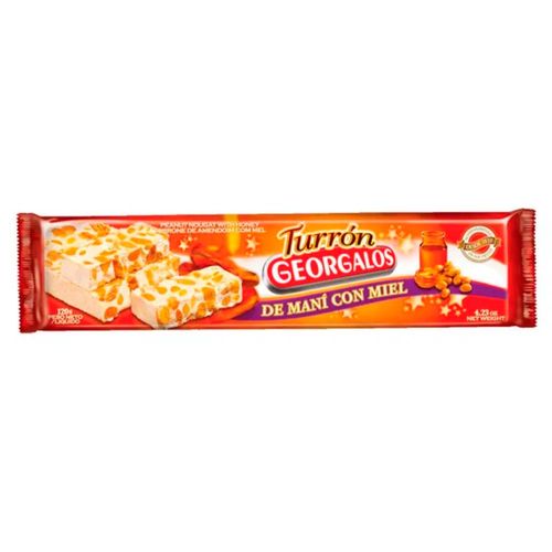 Turrón De Maní Georgalos Con Miel X 120 Gr.