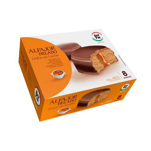 Alfajor Helado Sei Tu Dulce De Leche Con Dulce De Leche 8 U