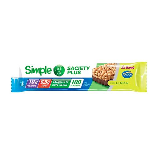 Suplemento En Barra Simple Limon X30g