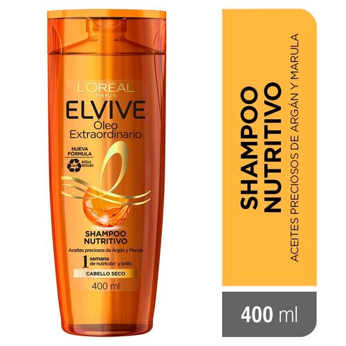 Shampoo Elvive Lóréal óleo Extraordinario Nutrición 400 Ml