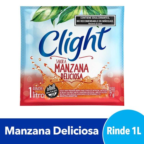 Jugo en Polvo Clight Manzana Deliciosa 7 Gr