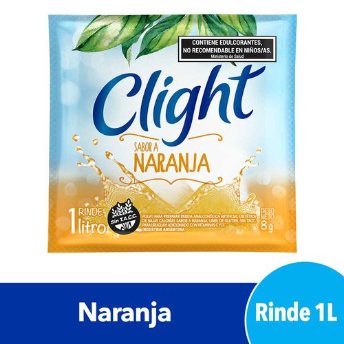 Jugo En Polvo Clight Naranja 8 Gr