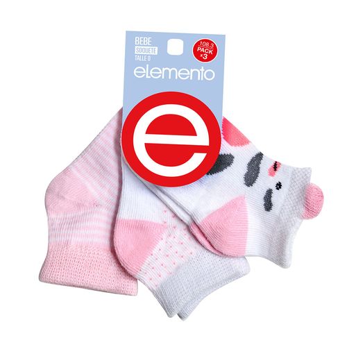 Soquete De Bebe Estampado T.0 Pack X3 Un 1080.3 Elemento