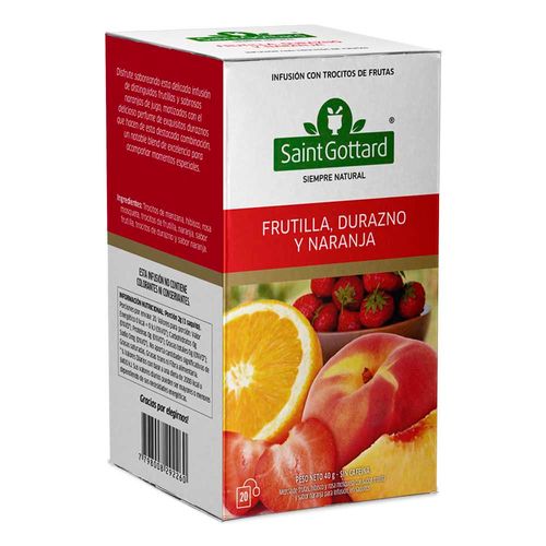 Té Frutilla, Naranja Y Durazno Saint Gottard 20 U