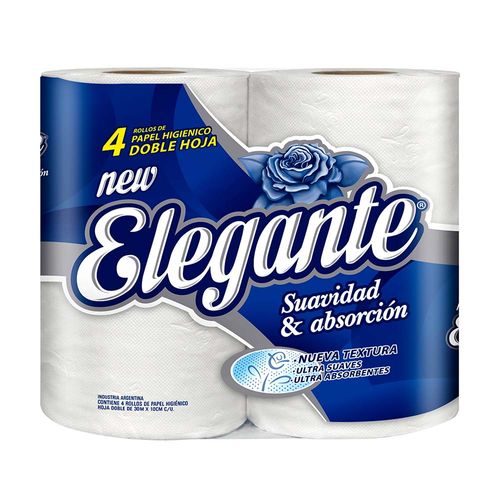 Papel Higiénico New Elegante Extra Blanco 30 M 4 U