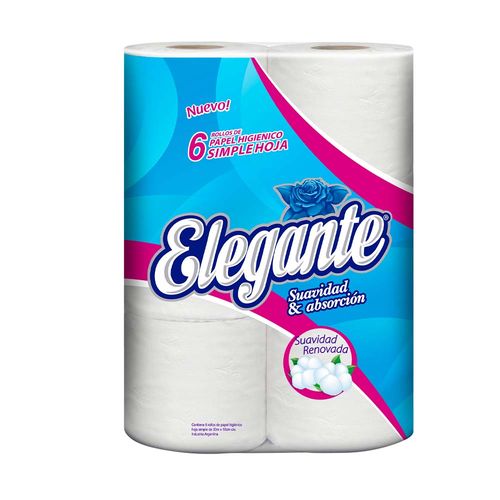 Papel Higienico Elegante Simple Hoja 6x30m