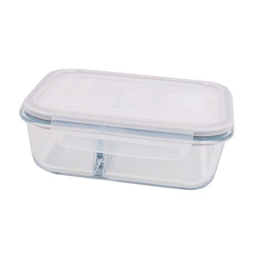Contenedor Hermetico Vidrio Rectangular Divisiones 1 L Krea