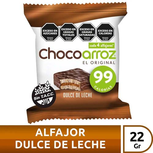 Alfajor De Arroz Dulce De Leche 22 Gr Chocoarroz