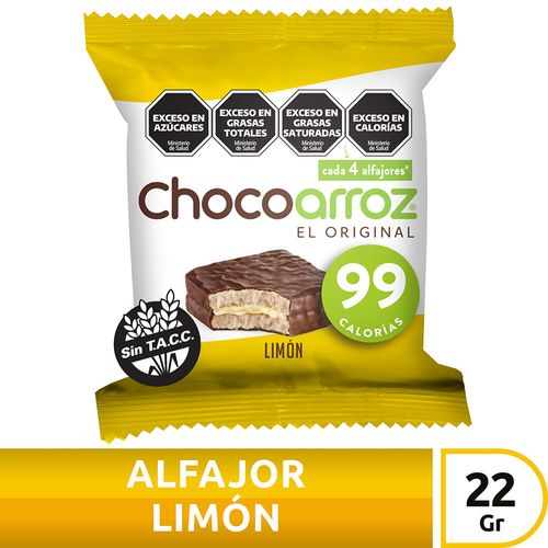 Alfajor De Arroz Limón Chocoarroz 22 Gr