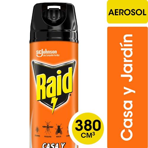 Insecticida En Aerosol Casa Y Jardín 380 Ml Raid