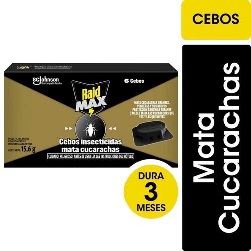 Insecticida Mata Cucarachas Cebos 6 U Raid
