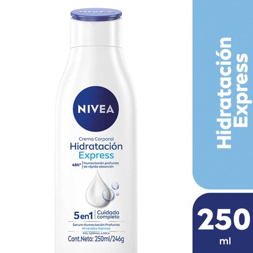 Crema Nivea Hidratación Express Piel Normal A Seca 250 Ml