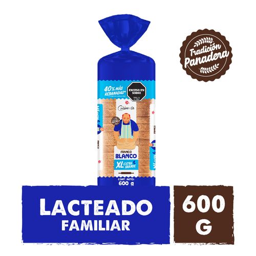 Pan Lacteado Familiar 600 Gr Cuisine & Co