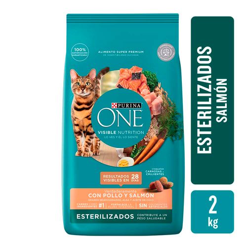 Alimento Purina One Esterilizado Salmón 2 Kg