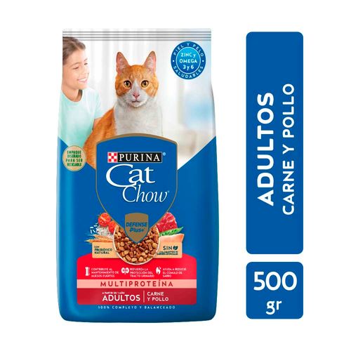 Alimento Gatos Cat Chow Adulto Carne Pollo 500 Gr