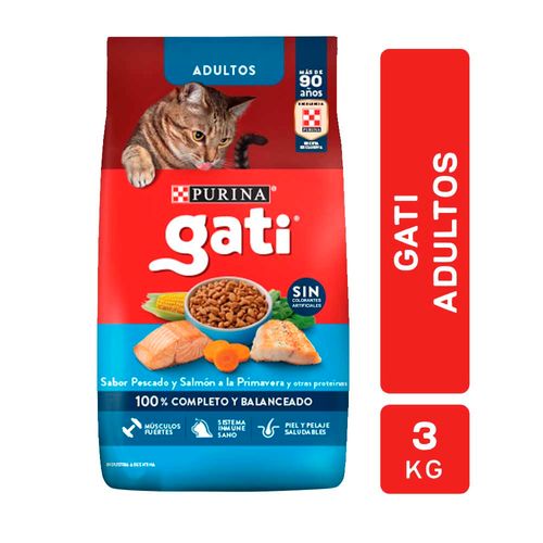 Alimento Gati Pescado Y Salmón 3 Kg