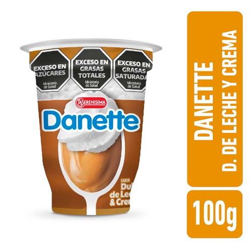 Postre Dulce De Leche Con Crema Danette 100 Gr