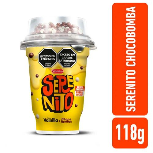 Postre Vainilla Con Chocobombas 118 Gr Serenito
