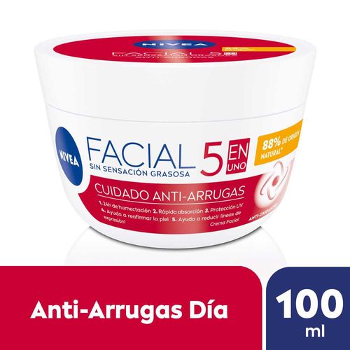 Crema Facial Nivea 5 En 1 Cuidado Antiarrugas 100 Ml