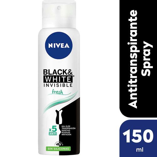 Desodorante Femenino Nivea Black&white Sin Siliconas 150 Ml