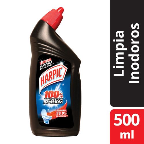 Harpic Gel Limpiador De Inodoros Desinfectante 100% Removedor De Sarro 500ml