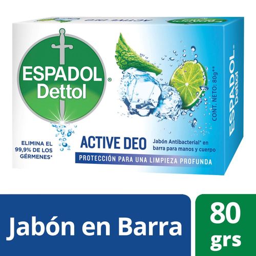 Jabón En Barra Espadol Active Deo 80 Gr