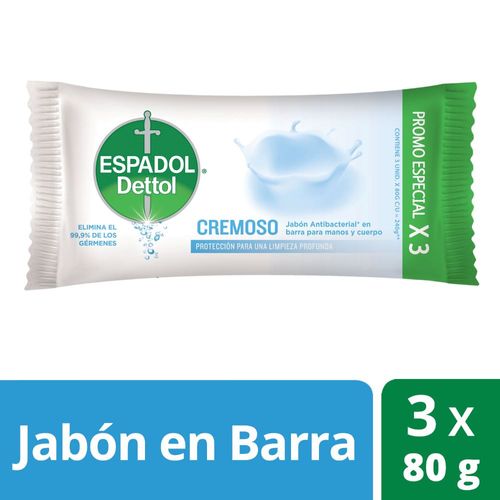 Jabón En Barra Espadol Cremoso 3 X 240 Gr