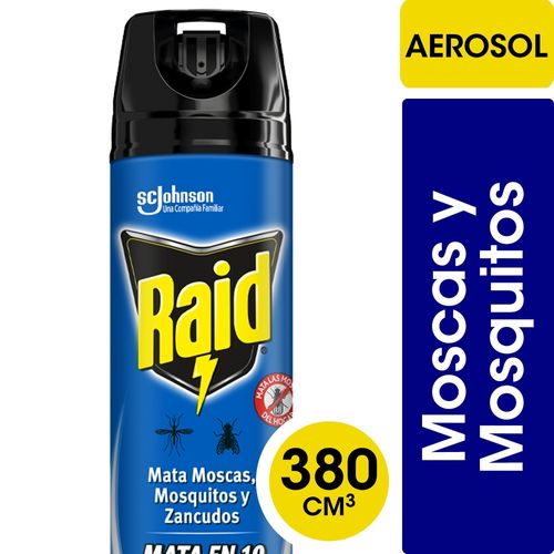 Insecticida En Aerosol Mata Moscas Y Mosquitos 380 Ml Raid