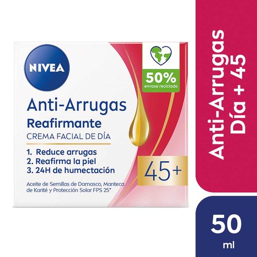 Crema Facial Nivea Revitalizante Antiarrugas 45+ 50 Ml