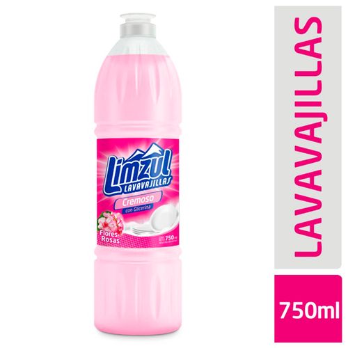 Detergente Lavavajilla Limzul Flores Rosas 750 Ml