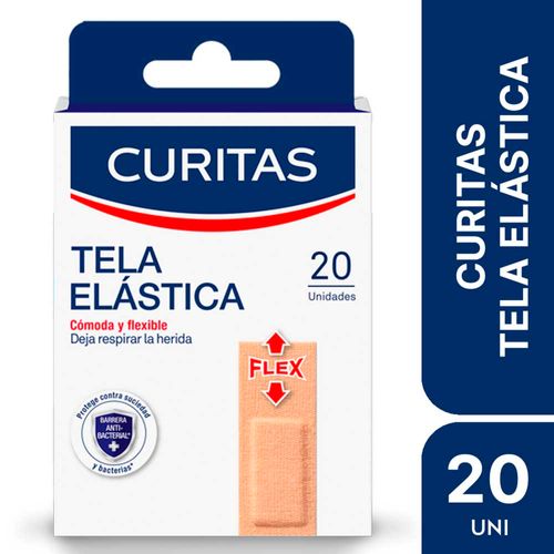 Apósitos Adhesivos Curitas Tela Elástica 1 X 20 U