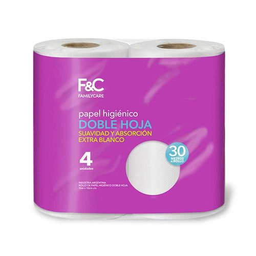 Papel Higienico Doble Hoja 4x30 M Family Care