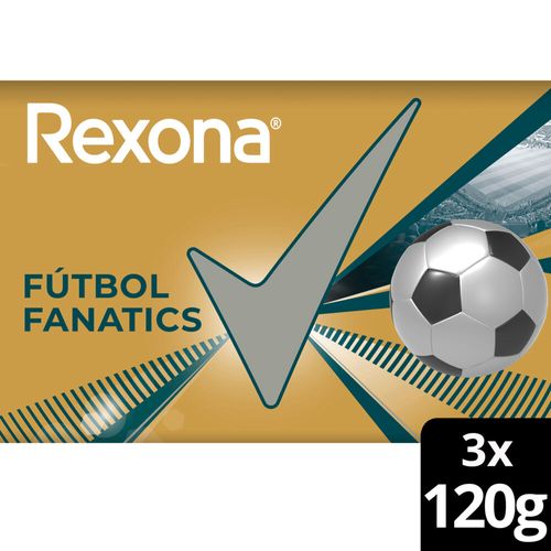 Jabon De Tocador Rexona Futbol Fanatics 3x120 Gr