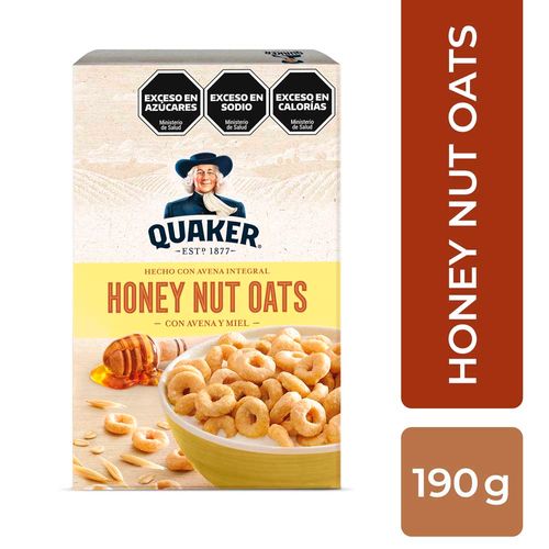 Cereales Con Avena Y Miel Quaker Honey Nut Oats X 190 Gr