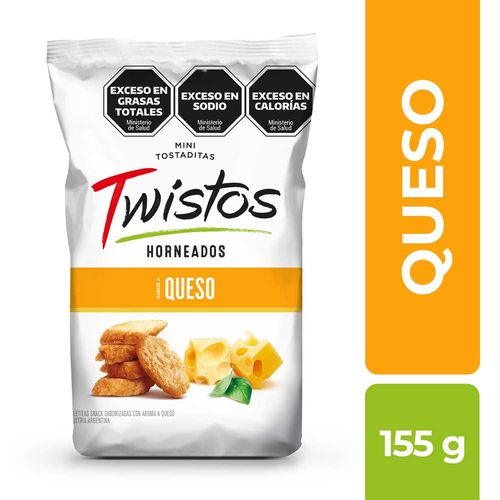 Mini Tostadas De Queso Twistos X 155 Gr